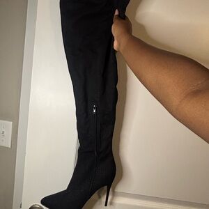 Elegant Black Women's Over-the-Knee Boots